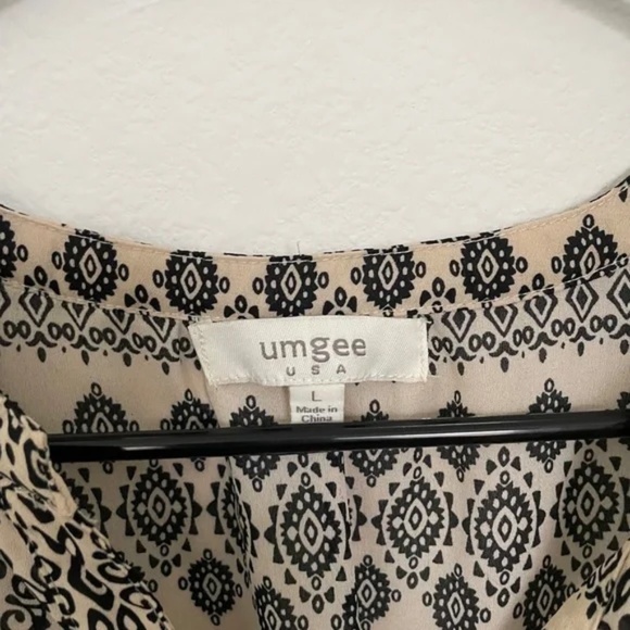 Umgee USA Boho Print Dress Women’s Large Tunic Lightweight - Picture 3 of 4